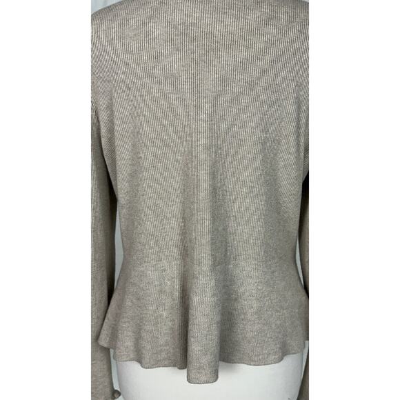 Liz Claiborne Womens XL Rayon Polyester Gray Open Front Cardigan Sweater - Picture 6 of 8